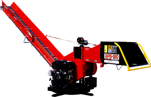 Cippatore benzina con nastro Remet RPS-120 Piattaforma girevole